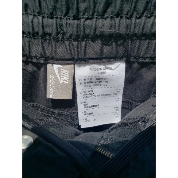 Nike Shorts Womens Small Black Sportswear Chino Bermuda Hiking Outdoors Cotton - Picture 8 of 15